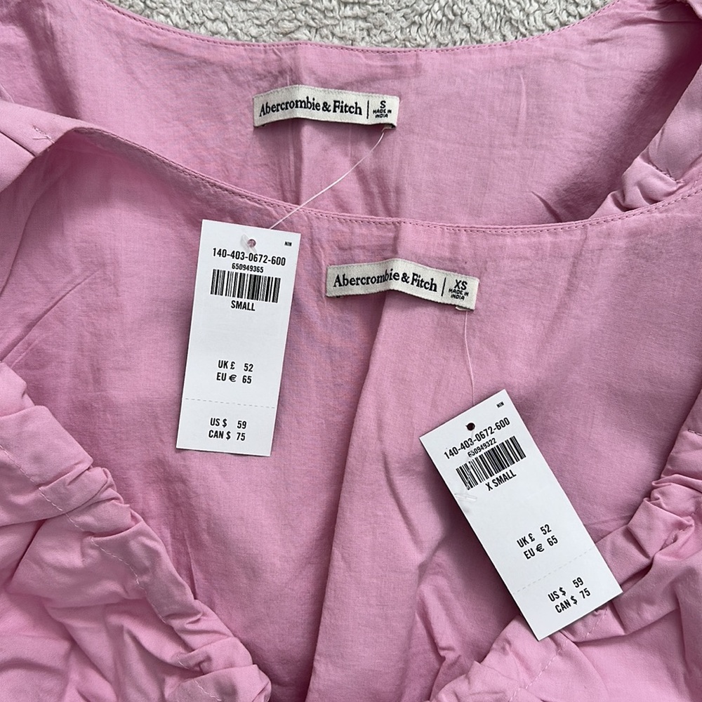 Abercrombie | Tie Front Puff Sleeve Top - Picture 7 of 8